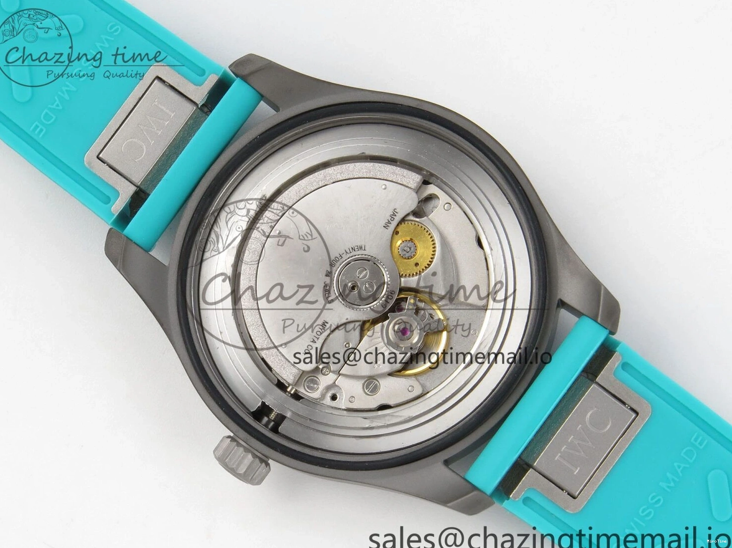 MIROTIME 0419 Pilot Mark XX BLSF 1:1 Best Edition Black Blue Dial on Blue Rubber Strap MIYOTA Sleek 6989